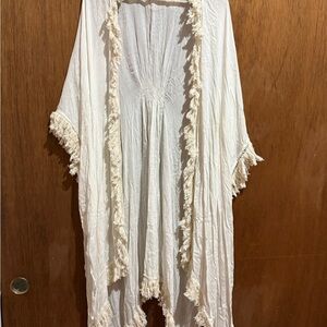 Free People Ivory Sheer Kimono